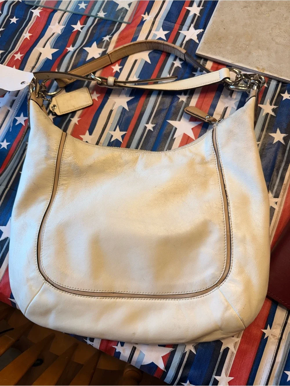 Coach vintage Leather Kristin spectator Shoulder Bag authentic